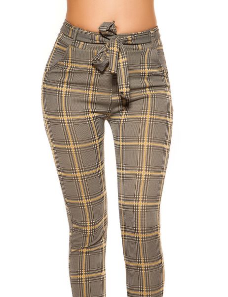 cosmoda-collection-trendy-treggings-plaid-geruit-met-riem-geel(2495)