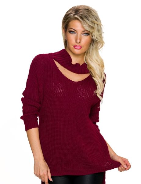 italy-moda-gebreide-trui-wijn-rood(3095)