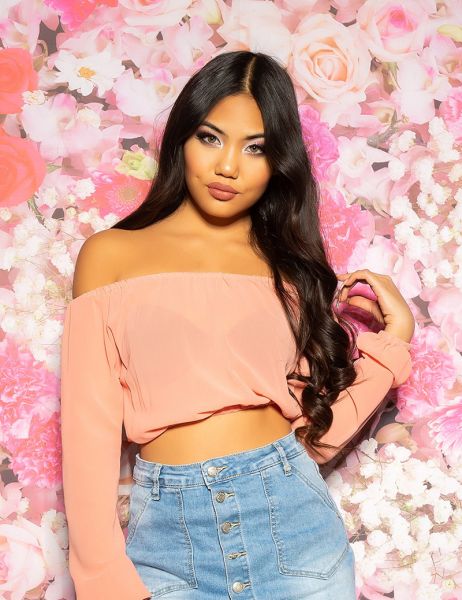 koucla-sexy-chiffon-latina-crop-top-buikvrij-abrikoos-kleurig(2695)