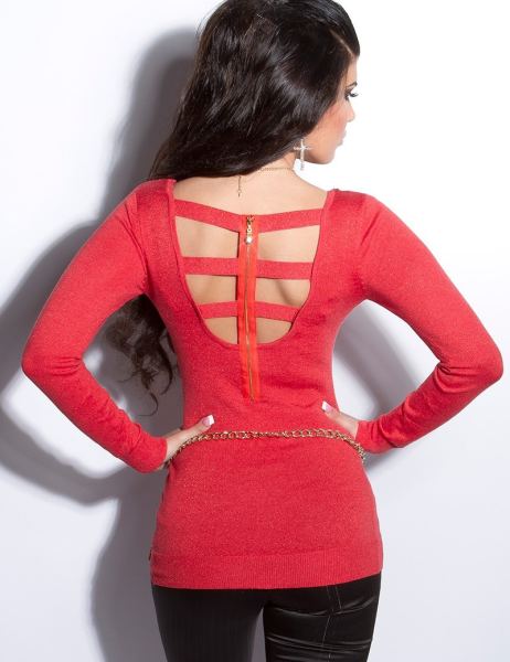 koucla-sexy-fijngebreide-lange-sweater-trui-met-ritssluiting-koraal-kleurig-ai0000isf8020-4(2795)