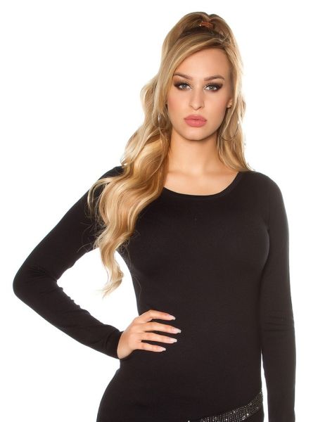koucla-sexy-sweater-trui-asymmetrisch-kraag-strass-steentjes-zwart(2795)