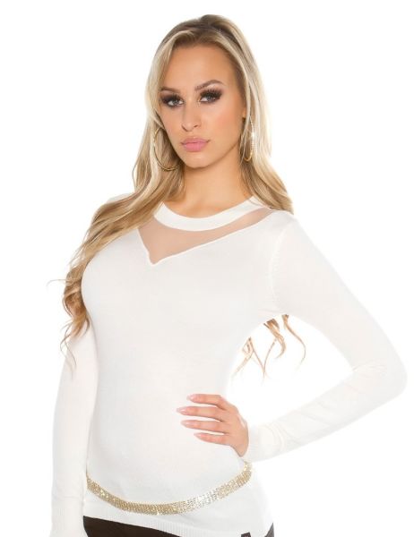 koucla-sexy-sweater-trui-met-gaasstof-insert-wit(3195)