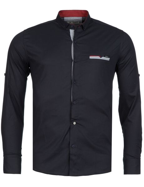 Young Rich Overhemd Marineblauw Hl6202 3