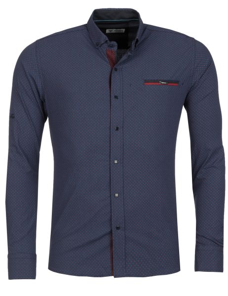 young-rich-overhemd-marineblauw-rood(3495)