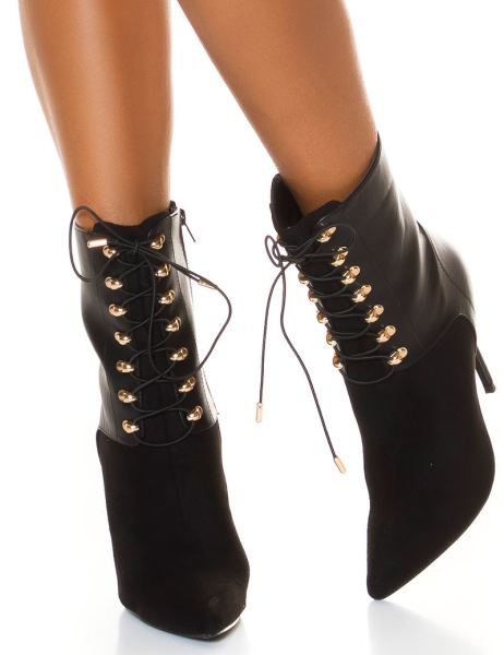 Cosmoda Collection Sexy Lace Up Laars Met Heel Zwart Ai0000sh02787 3