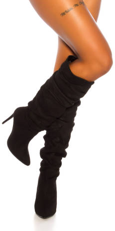 cosmoda-collection-sexy-ruffled-laars-suede-look-zwart-maat-36-37-38-39-40-41(3695)