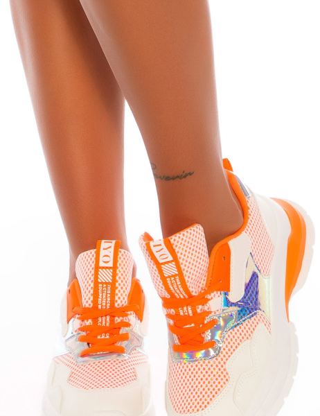 Cosmoda Collection Trendy chunky sneakers oranje