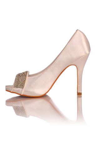 Muse Shoes Satijnen Avondschoenen Pumps Wit Maat 40 41 36 37 38 39
