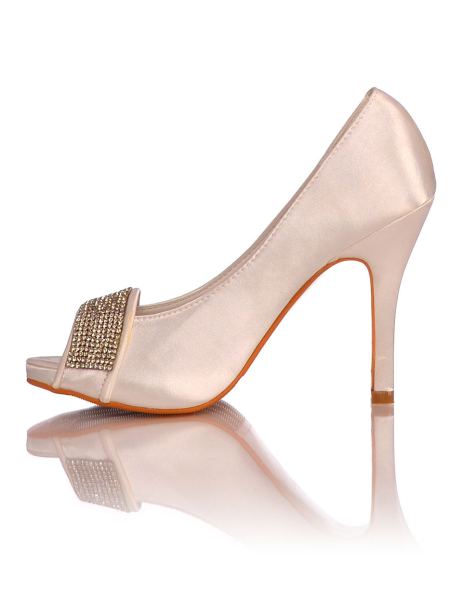 Muse Shoes Satijnen Avondschoenen Pumps Wit Mp 306 3