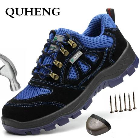 QUHENG Men's Outdoor Steel Toe Protective...