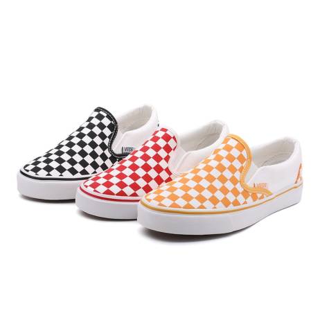 Slip on Flat Canvas Shoes Women Checkered Vulcanize Shoes 2020Black White Plaid Female Casual Loafers Ladies Lazy Shoes