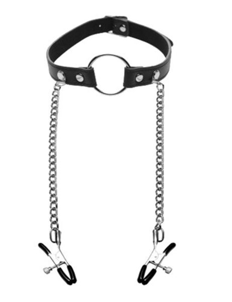 Seize O-ring Gag Met Tepelklemmen
