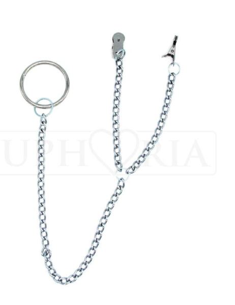 Tepelklemmen met cockring en ketting - ø 50 mm