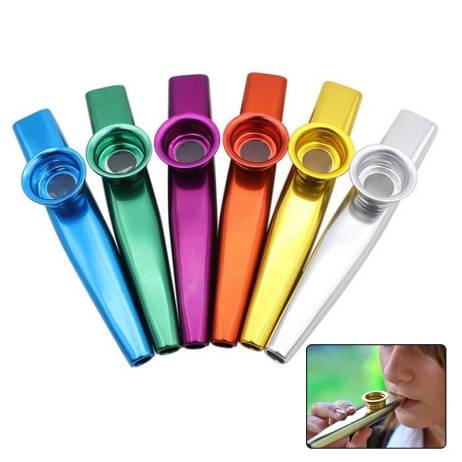 1pc Metal Kazoo With 6 Kazoo Flute Diaphr...