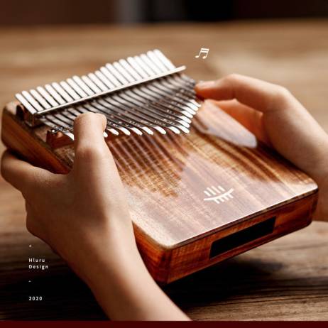 Hluru Kalimba 21 17 Keys Full Solid Thumb...