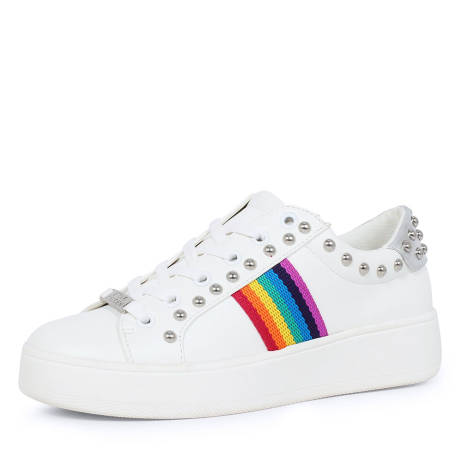 Steve Madden Belle Rainbow Sneaker Wit Maat 36