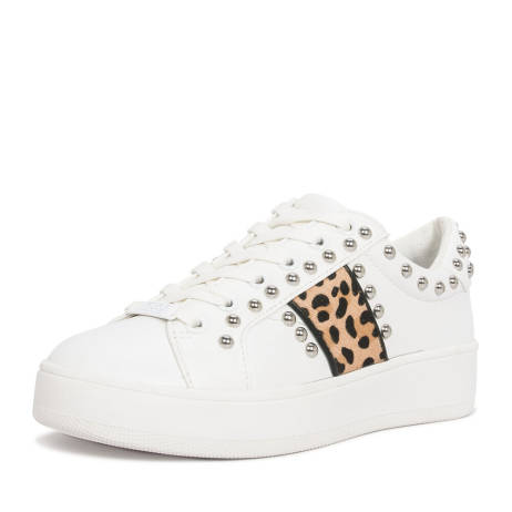 Steve Madden Belle Sneaker Wit Leopard Maat 38