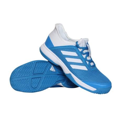 Adidas Adizero Club Tennisschoenen Meisjes Blauw Wit