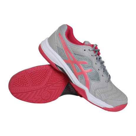 Asics Gel Dedicate 6 Tennisschoenen Dames Grijs Koraal