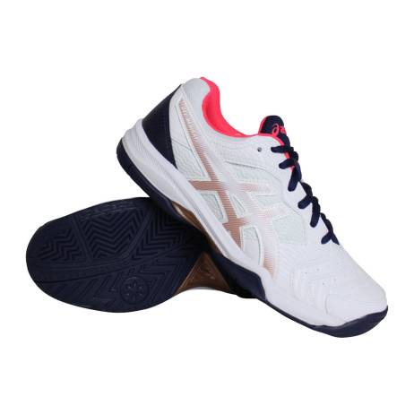 Asics Gel Dedicate 6 Tennisschoenen Dames Wit Blauw