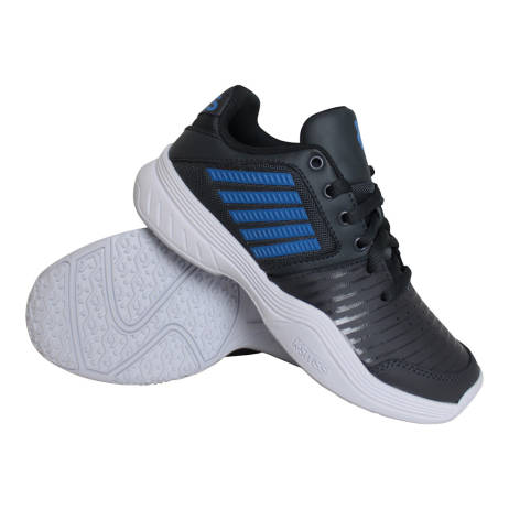 K Swiss Court Omni Tennisschoenen Jongens Donkergrijs Wit