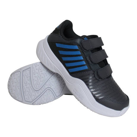 K Swiss Court Strap Omni Tennisschoenen Jongens Donkergrijs Wit