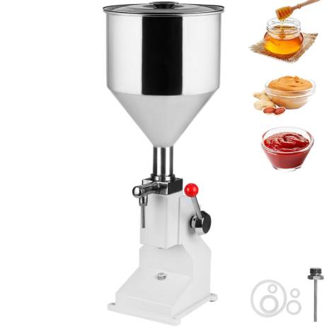 VEVOR 5-50ML Manual Liquid Filling Machine A03 Hand Press Filler for Paste Cream Cosmetic Water Oil Bottle Filler
