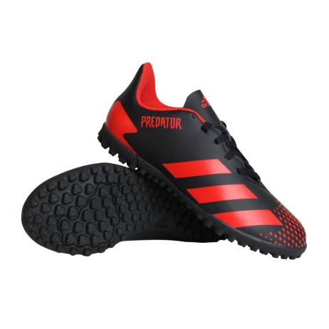 Adidas Predator 20 4 Kunstgrasschoenen Jongens Zwart Rood