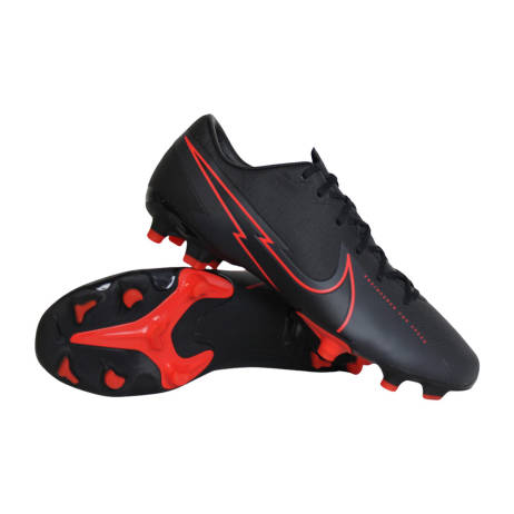 Nike Mercurial Vapor 13 Academy Fg Mg Voetbalschoenen Heren Zwart Rood