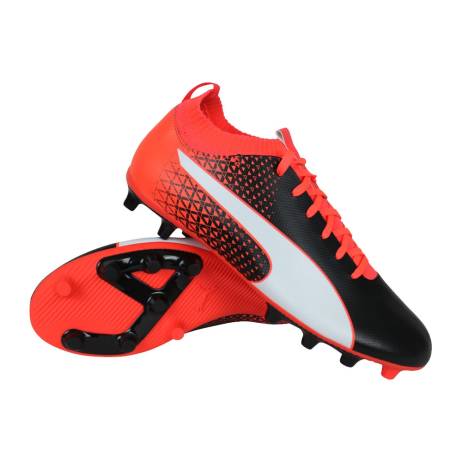 puma-evoknit-ftb-fg-voetbalschoenen-heren-zwart-koraal(2100)
