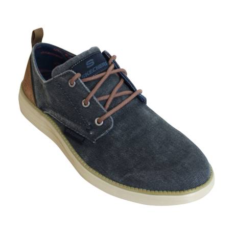 Skechers Status 2.0 Pexton schoenen heren marine/bruin