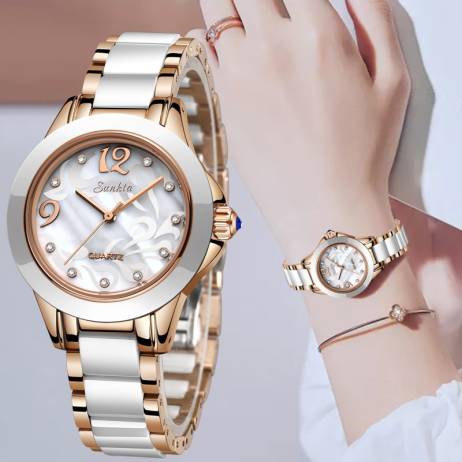 LIGE SUNKTA Listing Rose Gold Women Watch...