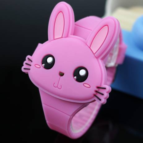 Lovely Rabbit Cartoon Children Watches Fl...