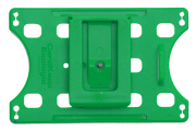 Kortholder - Cardkeep Ecologic m/montert plastklips, liggende, grønn