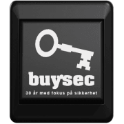 Åpneknapp - ELKO Svart Utenpåliggende, Hvit print nøkkelsymbol og logo, Fjær