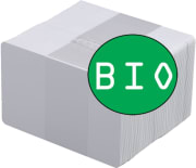 Plastkort - Hvite Biologisk nedbrytbart materiale Bio ECO 100/pk