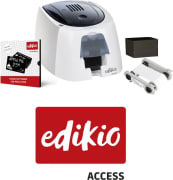 EDIKIO ACCESS - Komplett pakke for matvaremerking Programvare, 100 svarte kort, hvit fargebånd