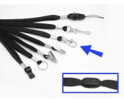 Lanyard - Cardkeep, ekslusiv, 9mm, roterbar krok(droppe), sikkerhetsknepp, 90 cm svart