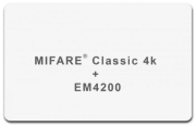 Plastkort - MIFARE® Classic 4K NXP + EM4200