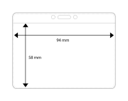 Plastlomme - Cardkeep, liggende, 94 x 58 mm. i PP-Plast