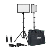 Fotolys - 2 LED med gulvstativ bag