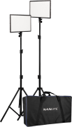 Fotolys - 2 LED lamper med gulvstativ med bag