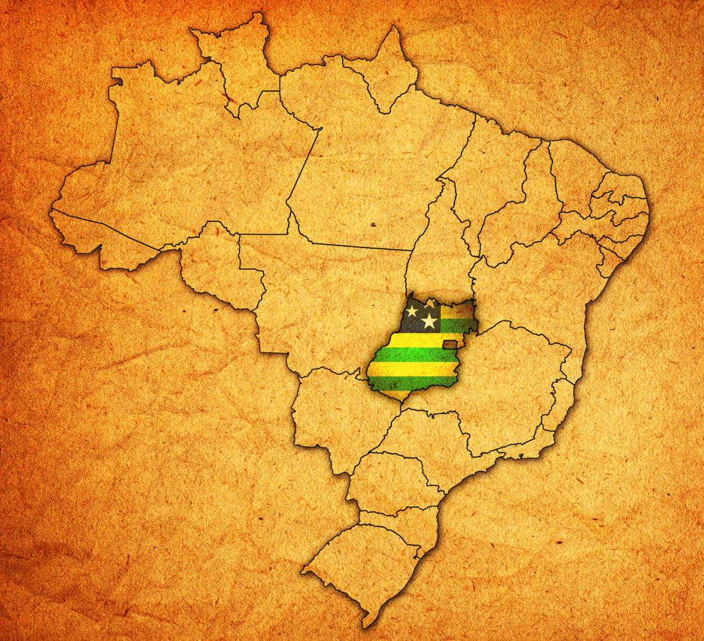 Mapa de Goiás.