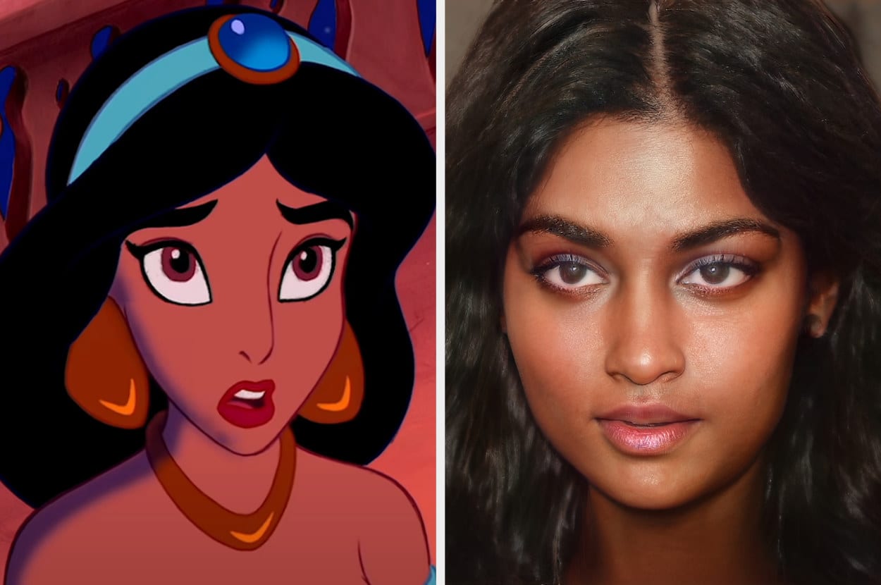 Side-by-side of animated Jasmine and AI Jasmine