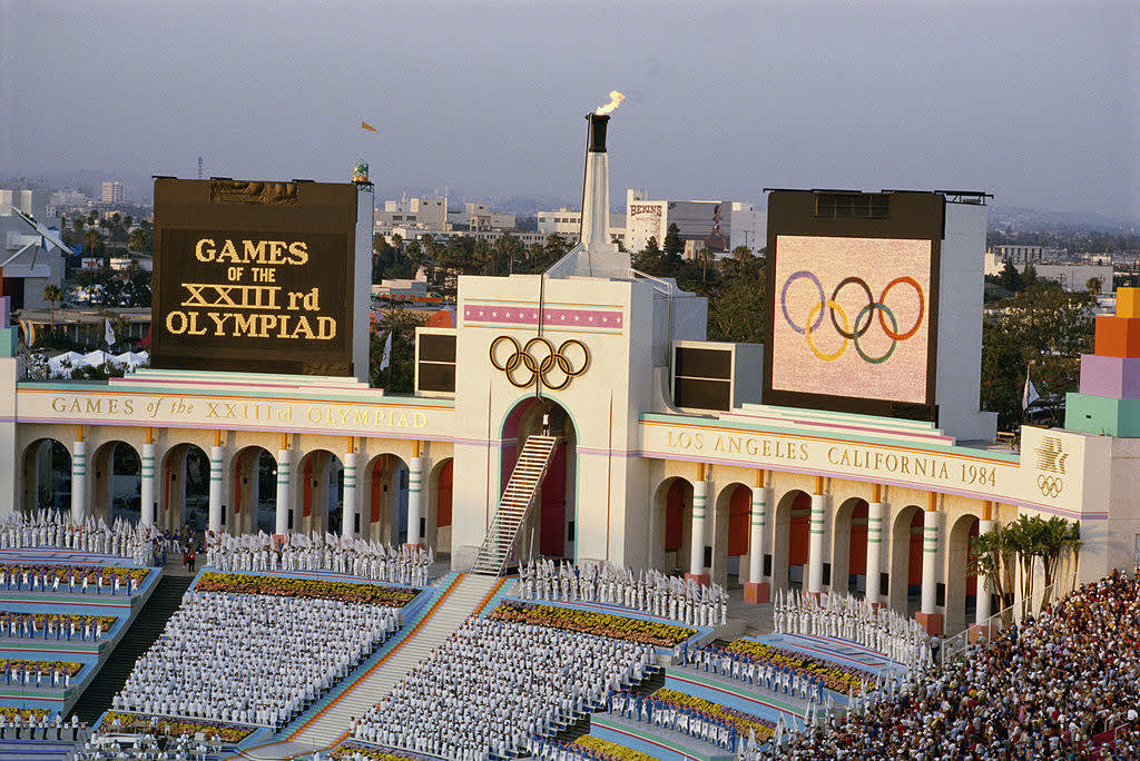 The stadium of the LA Olympics