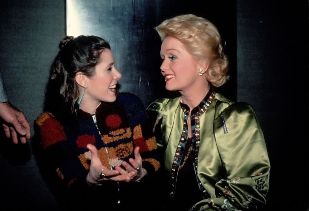 Carrie Fisher and Debbie Reynolds in 1983