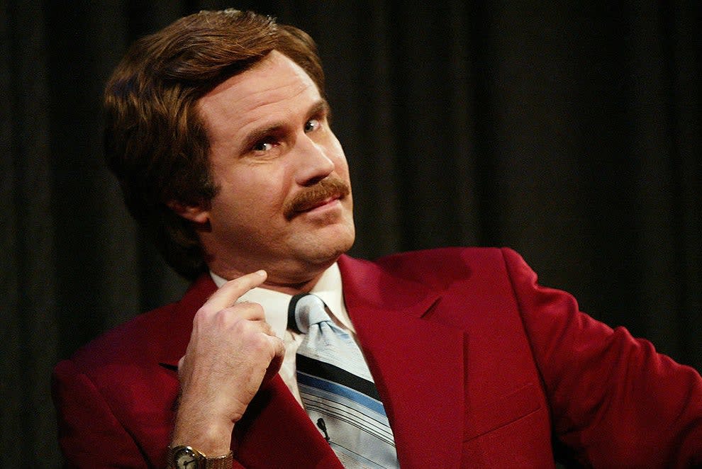 Will Ferell in character as Ron Burgundy