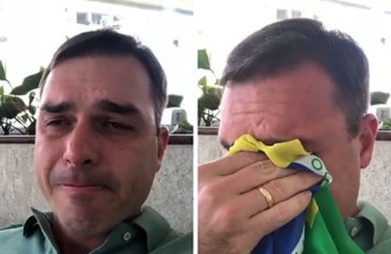 O vídeo do Flávio Bolsonaro chorando NÃO é de agora