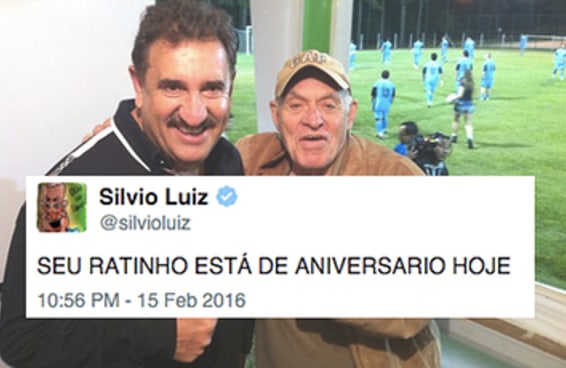 O Silvio Luiz dá parabéns para quase todo mundo no Twitter