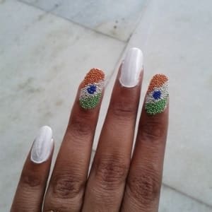 Nail art ideas for 70 th Independence Day Nail art ideas for 70 th Independence Day